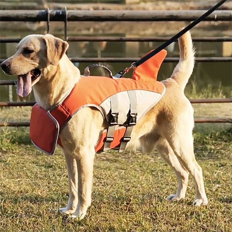 Summer Collection | Dog Life Jacket with Shark Fin Design | Adjustable Vest for Safe Swimming and Water Fun 5